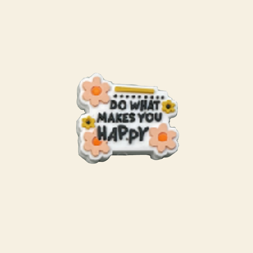 Wholesale 10PCS Do What Maks You Happy Silicone Beads